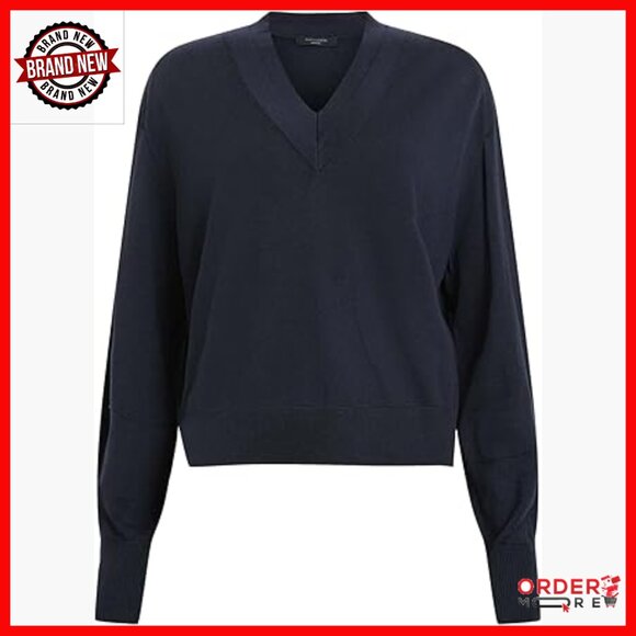Long Sleeve V-Neck Pullover Sweater Merino Wool Regular Fit Spring Summer